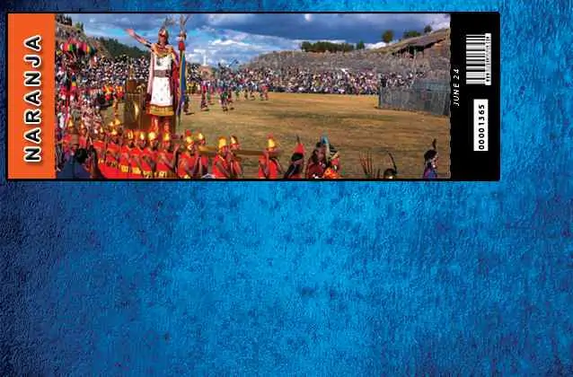 Inti Raymi 2026 チケット。オレンジ色のセクション